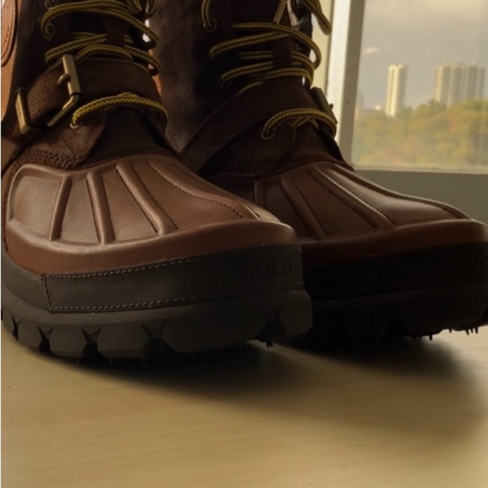 Polo by Ralph Lauren Brown and Black Rain & Snow Boots